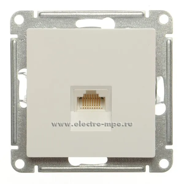 Ю4028. Механизм Atlas Design ATN000183 розетки компьютерной RJ45 с/п белый (Schneider Electric)