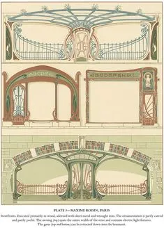 Art Nouveau Interior, Art Nouveau Architecture, Architecture Drawing, Architecture Details, Art Nouveau Pattern, Art Nouveau Design, Design Art