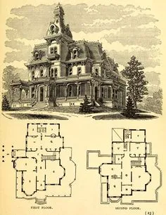 Victorian House Plans, Vintage House Plans, Sims House Plans, House Floor Plans, Castle Floor Plan, Castle House Plans