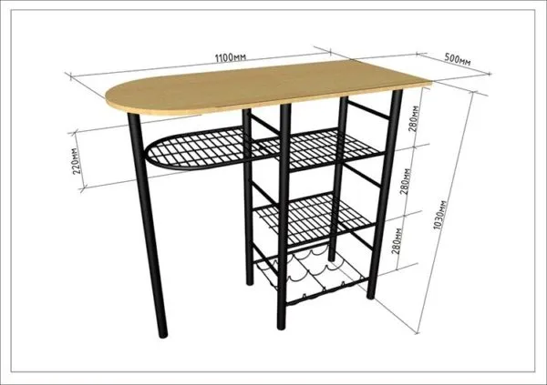 Как сделать барную стойку для кухни своими руками с чертежами и схемами изготовления