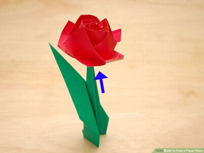 как сложить розу из бумаги 