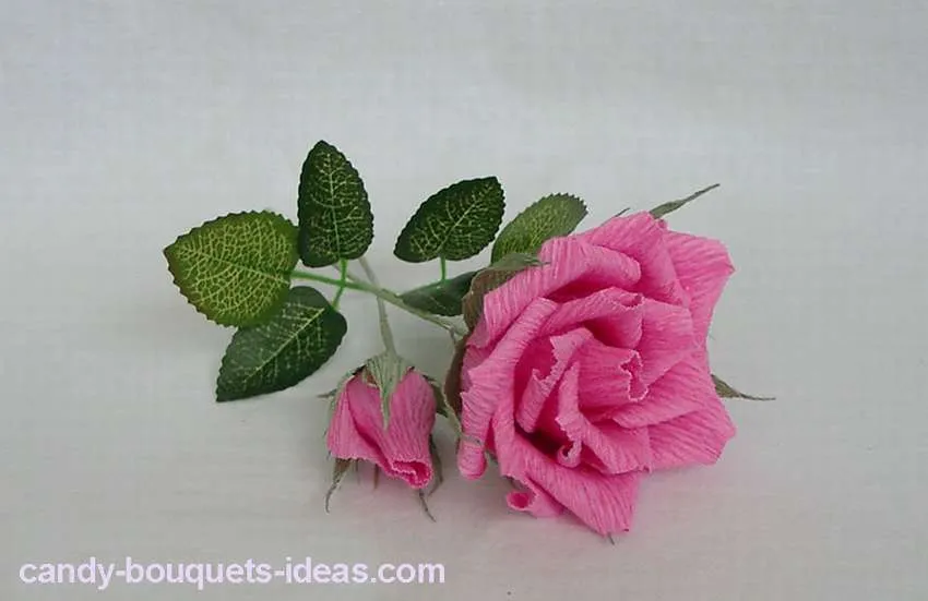 цветок розы из гофрированной бумаги мастер класс