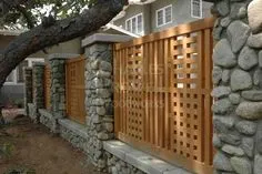 Craftsman-style fence by Charles Prowell Woodworks. #landscape #fence Fence Landscaping, Front Yard Fence, Fenced In Yard, Fence Gate, Horse Fence, Farm Fence, Fence Post