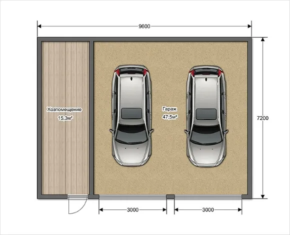 Гараж на 2 машины: оптимальные размеры ...
