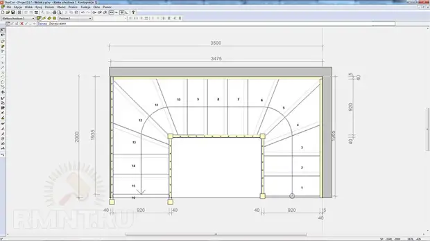 Проектирование лестницы в Staircon 