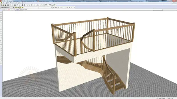 Проектирование лестницы в Staircon 