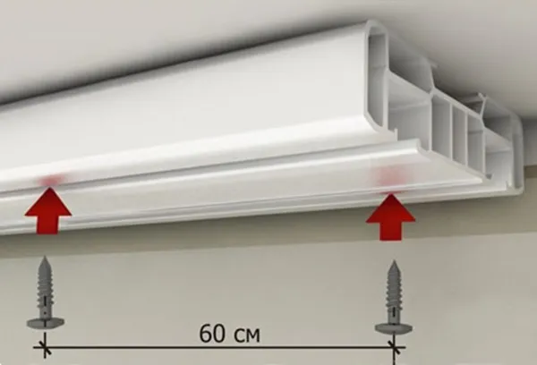 потолочный карниз крепление