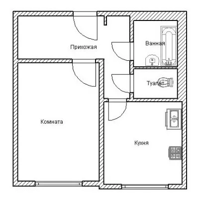 Планировка однокомнатной квартиры