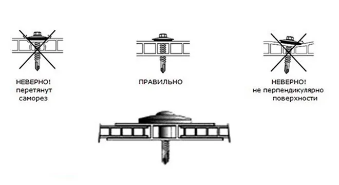 Правильное крепление поликарбоната с помощью саморезов