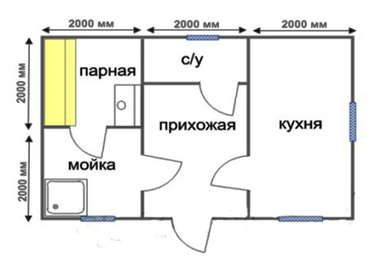 «Проект бани с кухней: преимущества, фото. Примеры проектов бани с летней кухней» фото - banya kuhnja 3