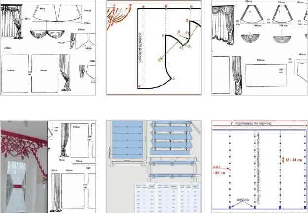 Выкройка для занавесок