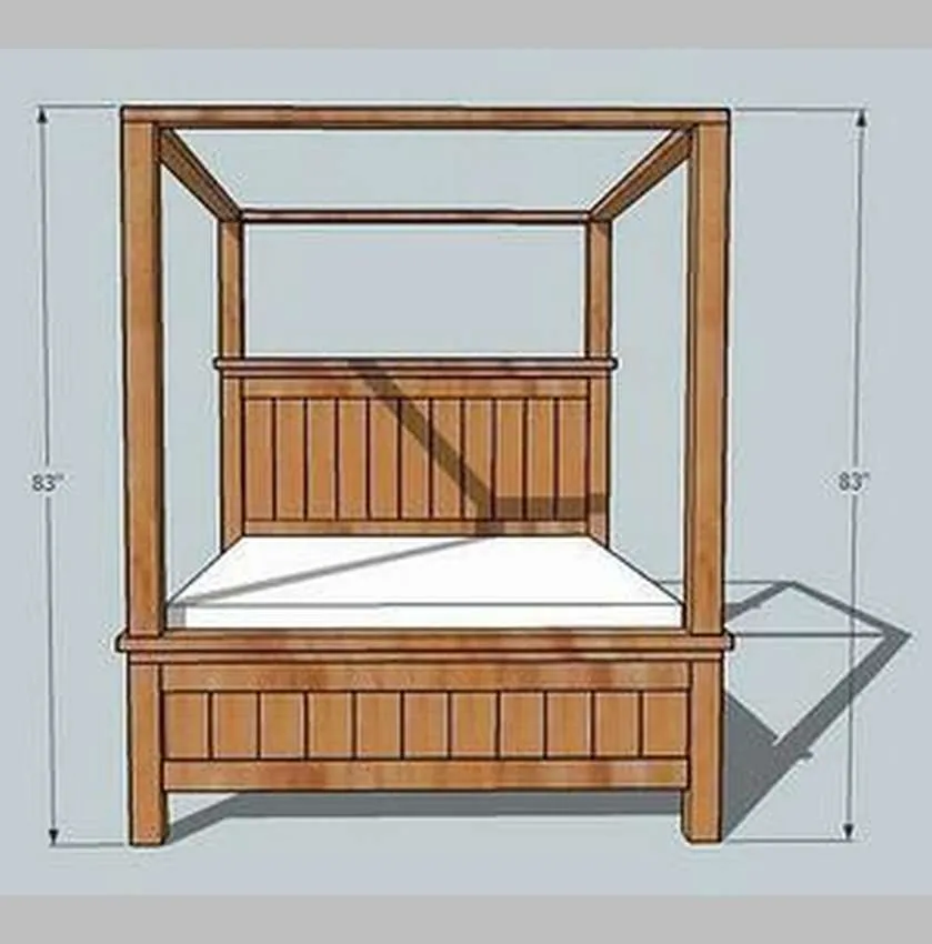 как сделать двуспальную кровать с балдахином