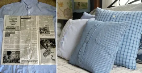 подушки из рубашек