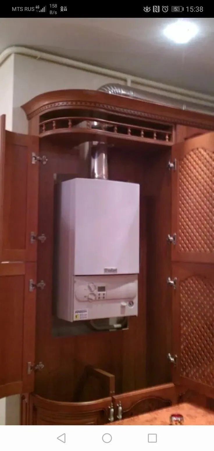 Кухонный шкаф под газовый котел настенный газовый