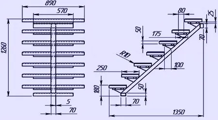 Металлические лестницы своими руками чертежи и расчеты