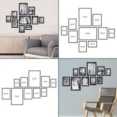 Outstanding Gallery Wall Decor Ideas15 Picture Gallery Wall, Gallery Wall Decor, Picture Frame Wall, Frames On Wall, Wall Collage, Photo Frames