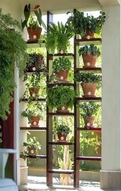 40 Trendy Backyard Deck Privacy Planters Window Herb Garden, Diy Herb Garden, Garden Wall, Herbs Garden, Garden Ladder, Garden Bench, Flowers Garden