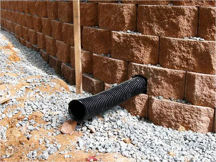 Водоотвод для подпорной стенки