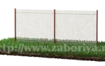 Забор из сетки рабицы 2 метра