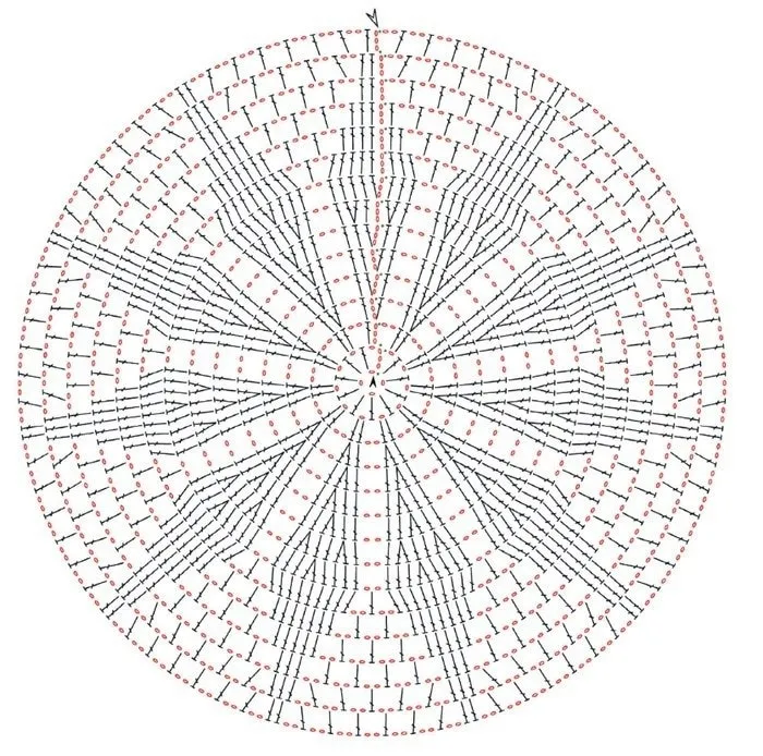 схема круглого коврика крючком