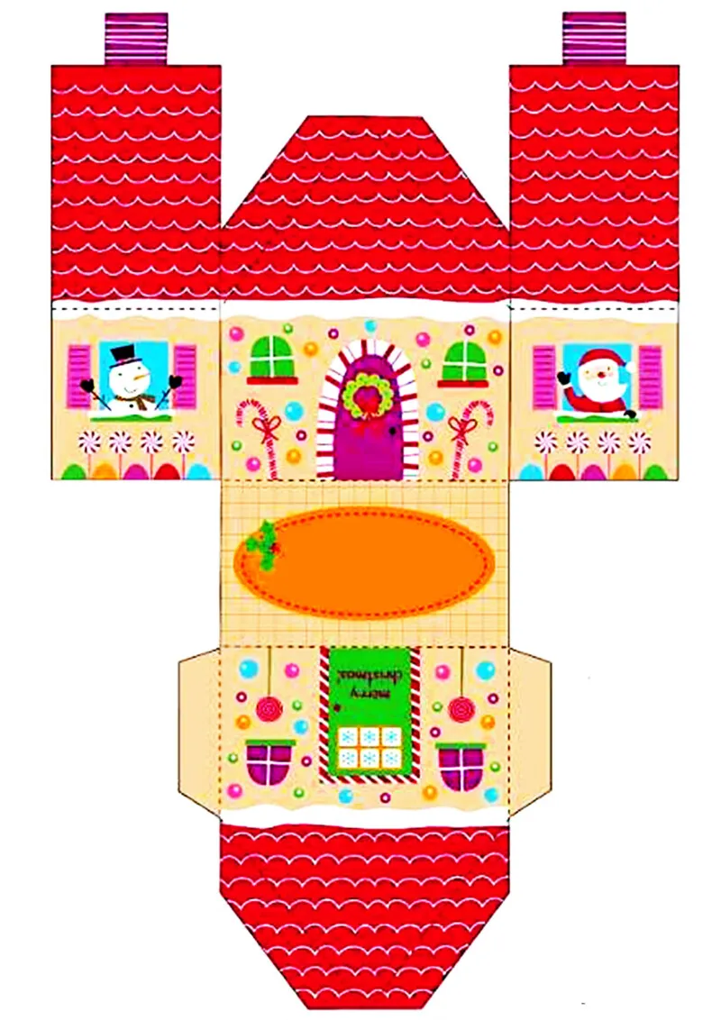 Домики из бумаги — шаблоны для вырезания