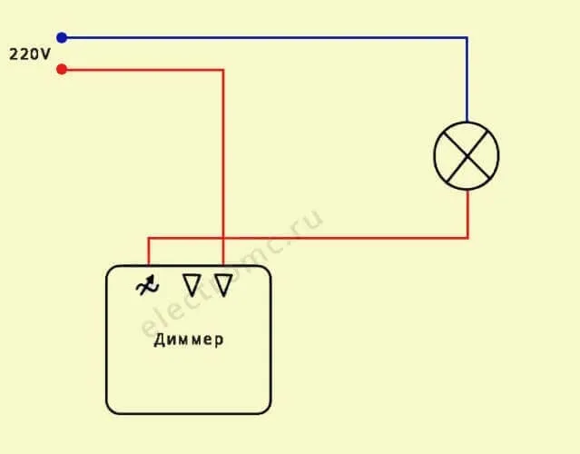 Подключение диммера к светодиодной лампе