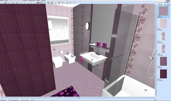Программа Кафель 6.0 для создания дизайна интерьеров и расчета керамической плитки.