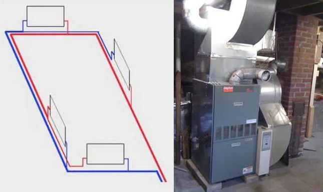 Система отопления петля тихельмана для двухэтажного дома