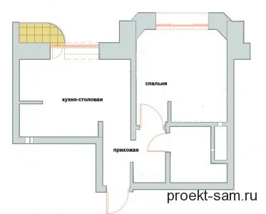 типовая планировка 1 комнатной квартиры