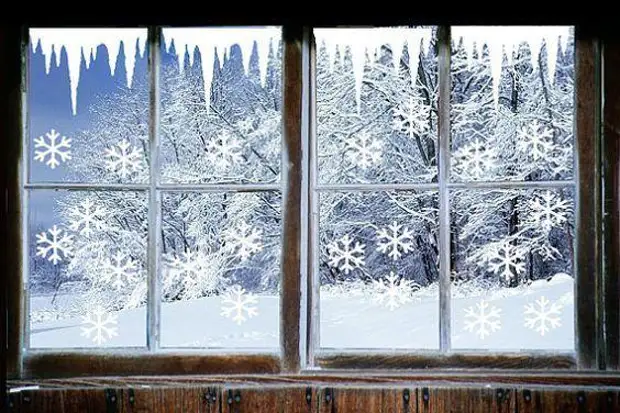 Украшения на окна к Новому году: 13 идей для праздничного настроения