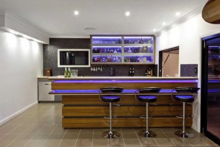 (+75 фото) Дизайн барной стойки для кухни 75 фото