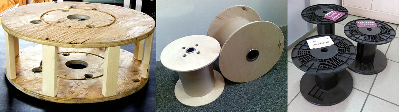 Детали кабельного барабана и катушки для проводов, пригодные для изготовления пуфа