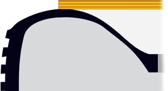 Укладка основания сиденья на заготовку пуфика из шины