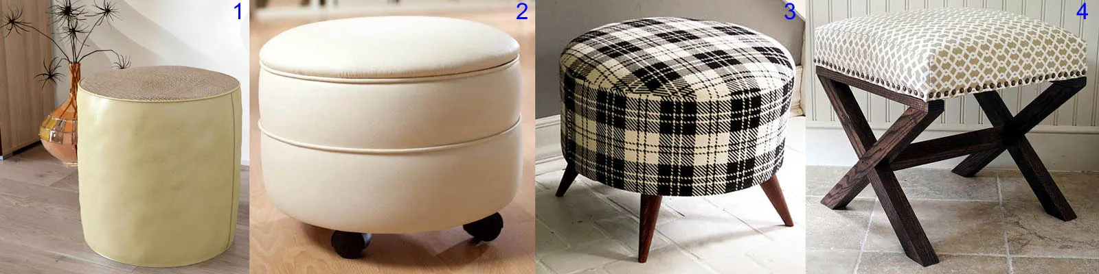 Отличия пуфов от банкеток и табуретов