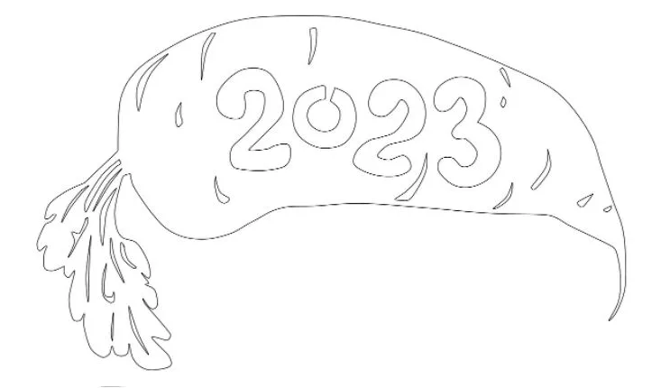 трафарет на окно новый год 2023 крупные для вырезания легкие
