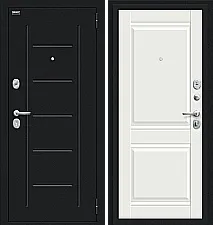 Дверь входная металлическая «Некст Kale» Букле черное/Off-white