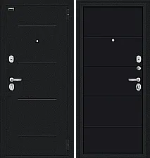 Дверь входная металлическая «Граффити-1» Букле черное/Total Black