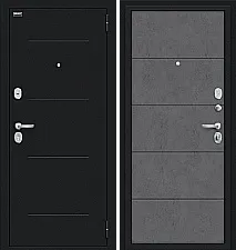 Дверь входная металлическая «Граффити-1» Букле черное/Slate Art