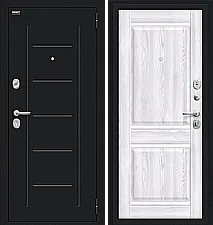 Дверь входная металлическая «Некст Kale» Букле черное/Riviera Ice