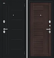 Дверь входная металлическая «Проф» Букле черное/Wenge Veralinga