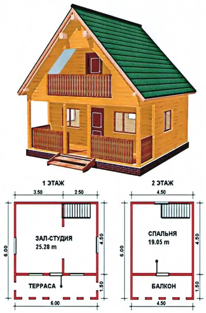 дом 6 на 4 двухэтажный планировкастоимость каркасного дома 6х4 под ключ