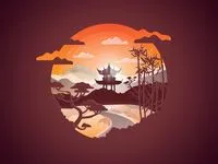 Japan Landscape Badges on Behance