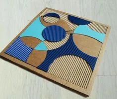 Cardboard Sculpture, Cardboard Painting, Corrugated Cardboard, 3d Art Projects, Recycled Art Projects
