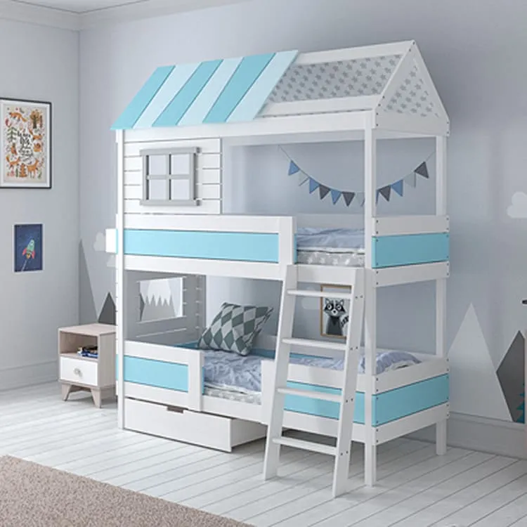 Двухъярусная кровать-домик для детей