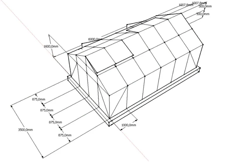 Чертёж теплицы из пластиковых труб своими руками