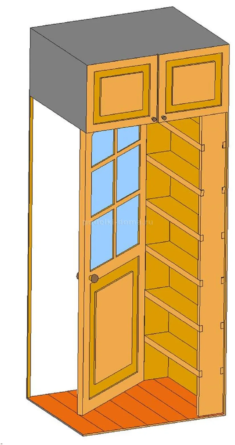 Как сделать шкаф за дверью