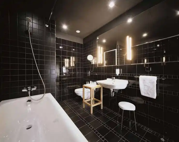 Черная ванная комната: фото и дизайн-секреты оформления. Ванная комната в темных тонах: дизайн и фото