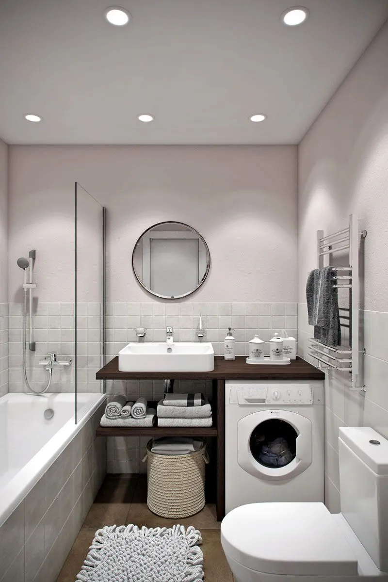 Хороший вариант дизайна ванной комнаты