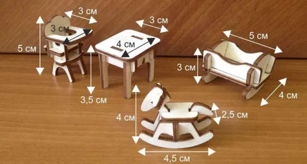 Примерные размеры мебели для кукольных детей