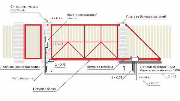 Чертеж с разрезом